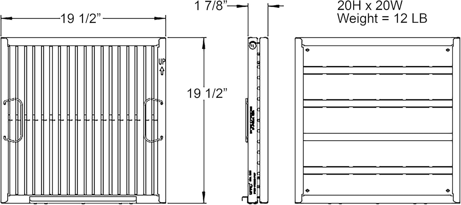 16 x 16 Stainless Steel Baffle Restaurant Hood Filter L187751