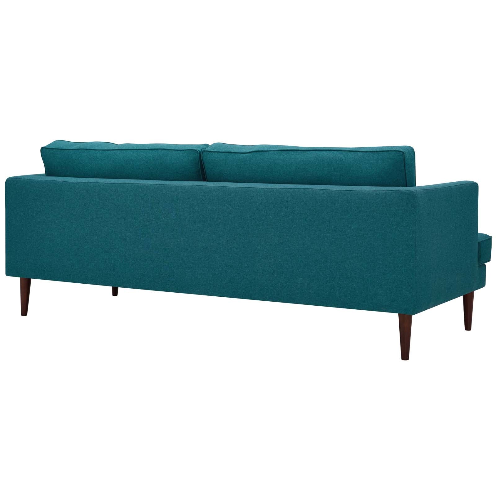 Teal Upholstered Fabric Sofa and Armchair Set N770270