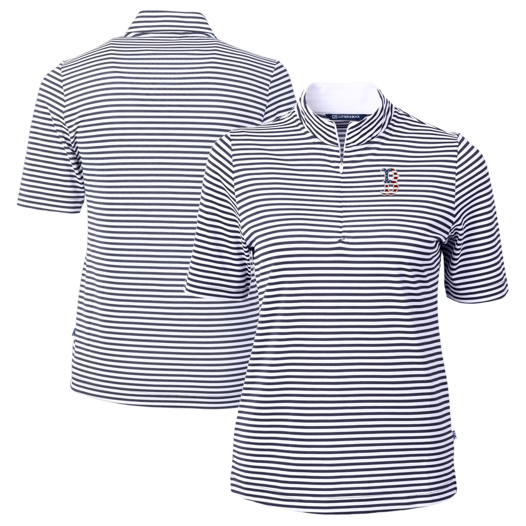 Navy Recycled Quarter-Zip Pullover Top B4193