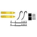 Yellow 7 1/4 inch Snowmobile Skis with 6 inch Round Bars Kit I5186