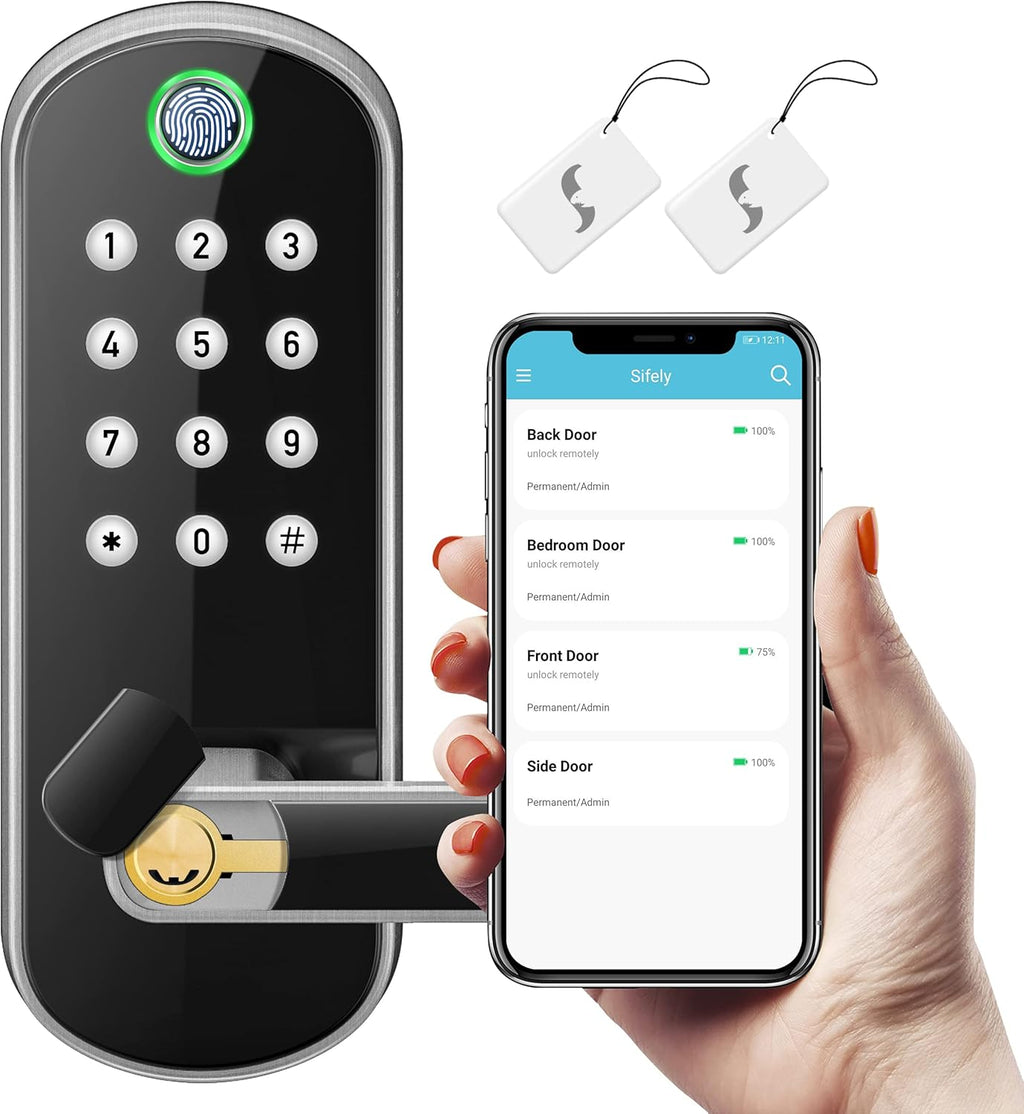 Keyless Entry Fingerprint Smart Lock with Handle H42178