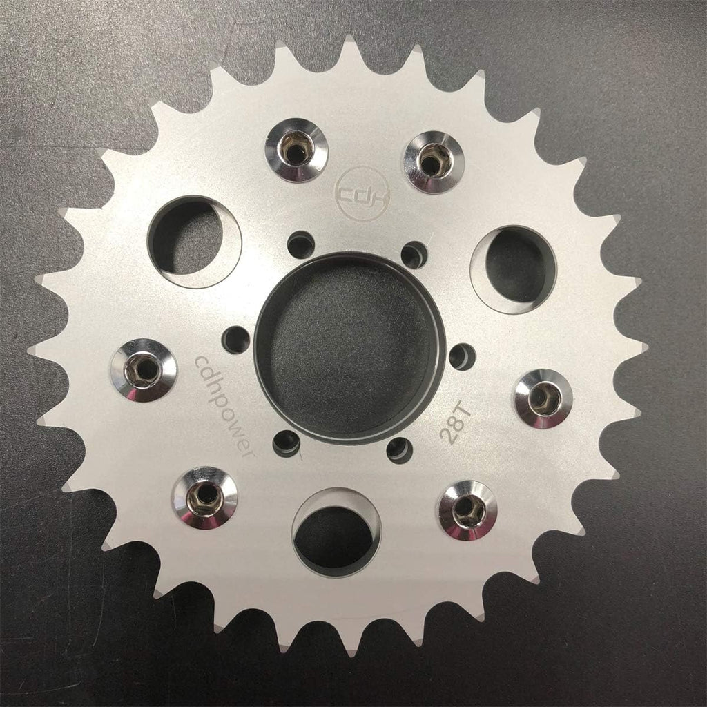 Disc Brake Rotor Adapter and 28T Sprocket for Gas Motorized Bicycle Pack of 2 H2302