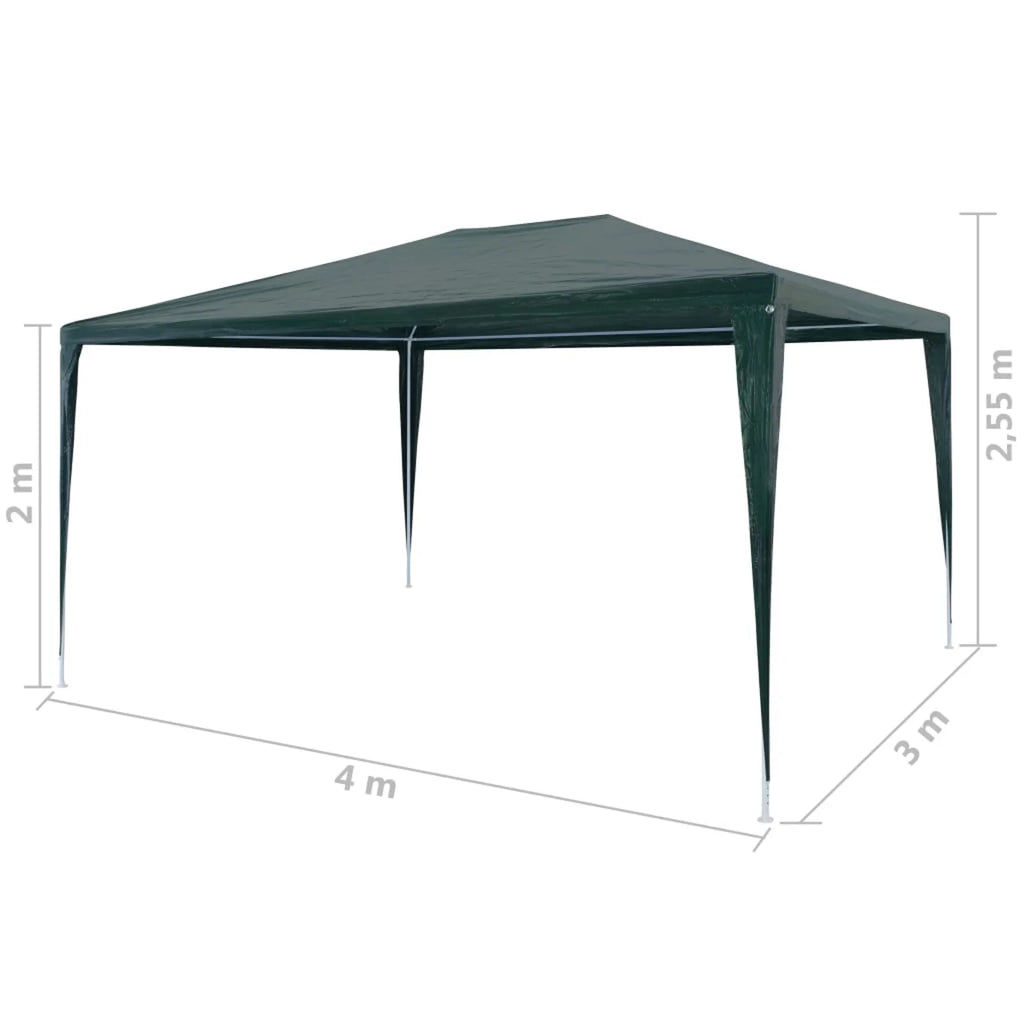 Green PE Party Tent 9'10"x13'1" G757
