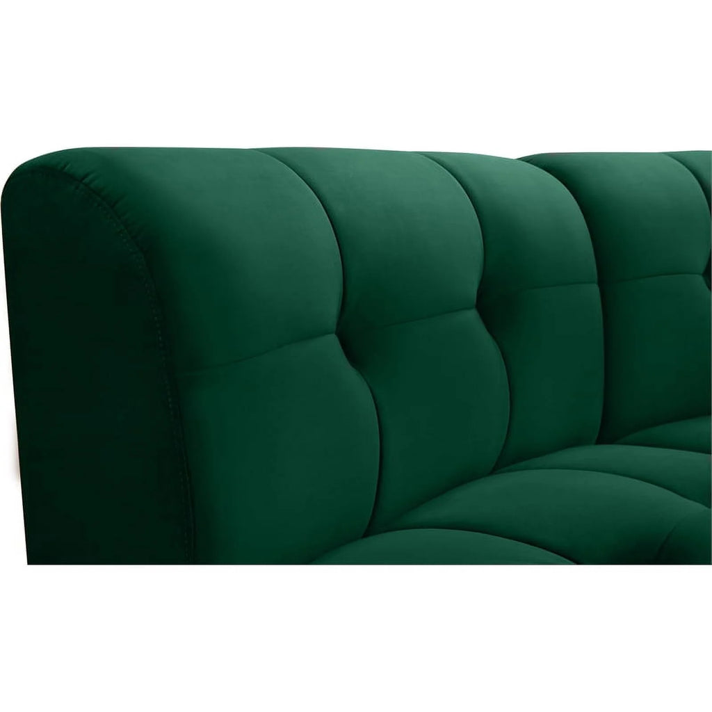 Green Velvet Tufted Modular 15 Piece Sectional Sofa E12722
