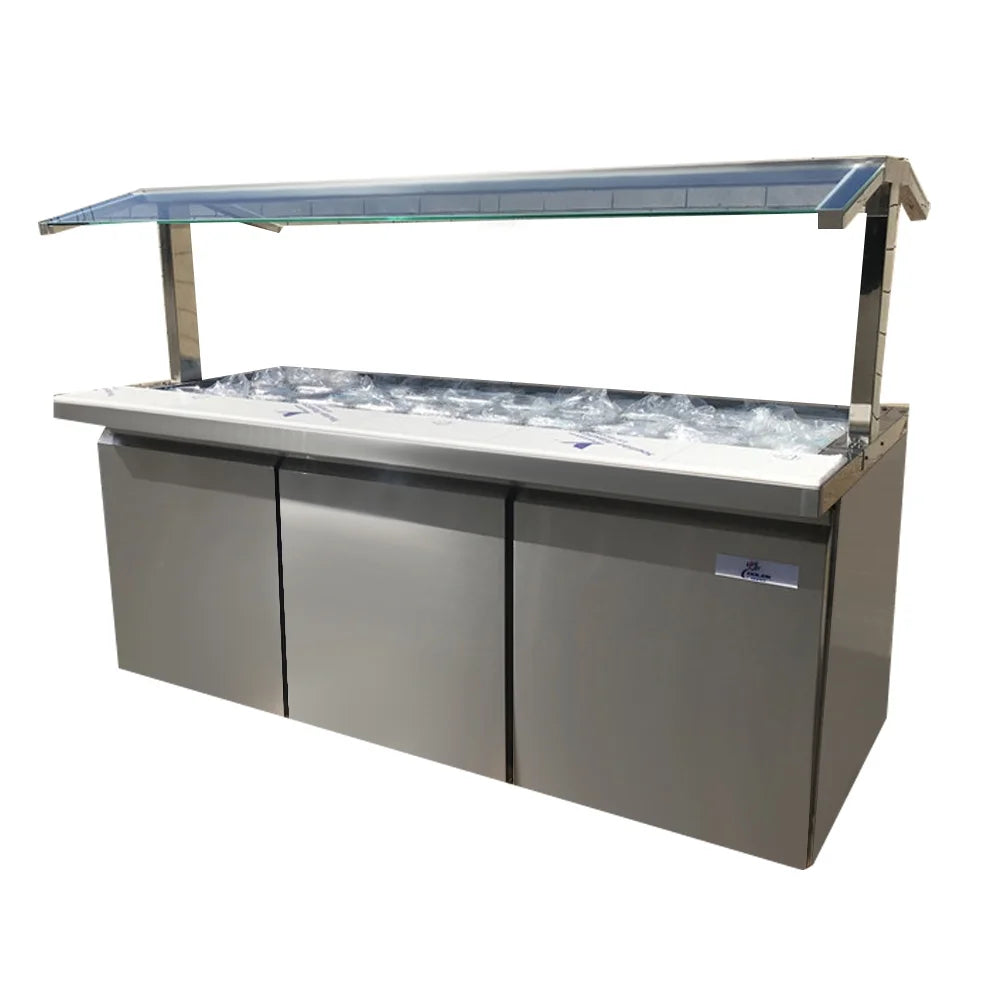 3-door Refrigerated Cold Table Buffet Display Z407570