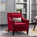 Red Linen Blend Armchair E586208
