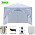 3 x 3m Two Doors Two Windows Waterproof Folding Tent White V45284