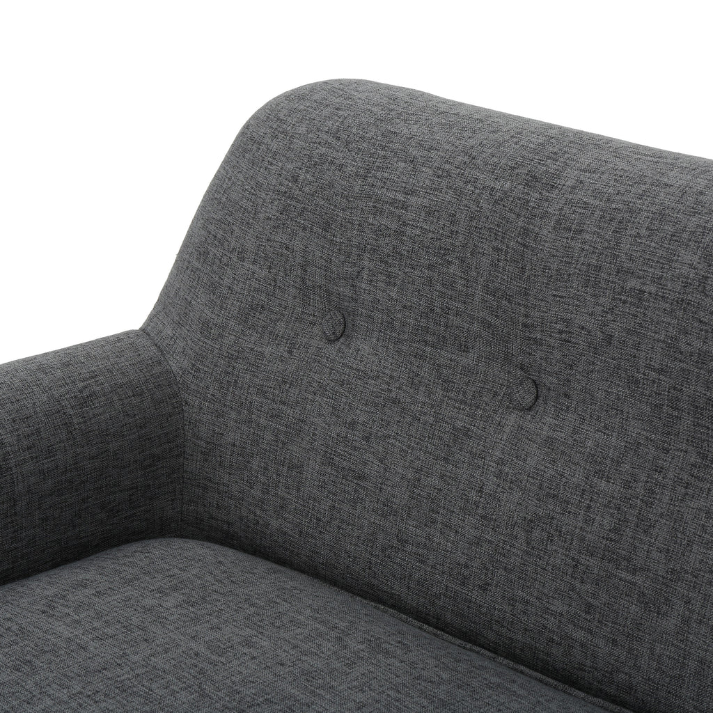 Gray Fabric Button Tufted Loveseat Z171590