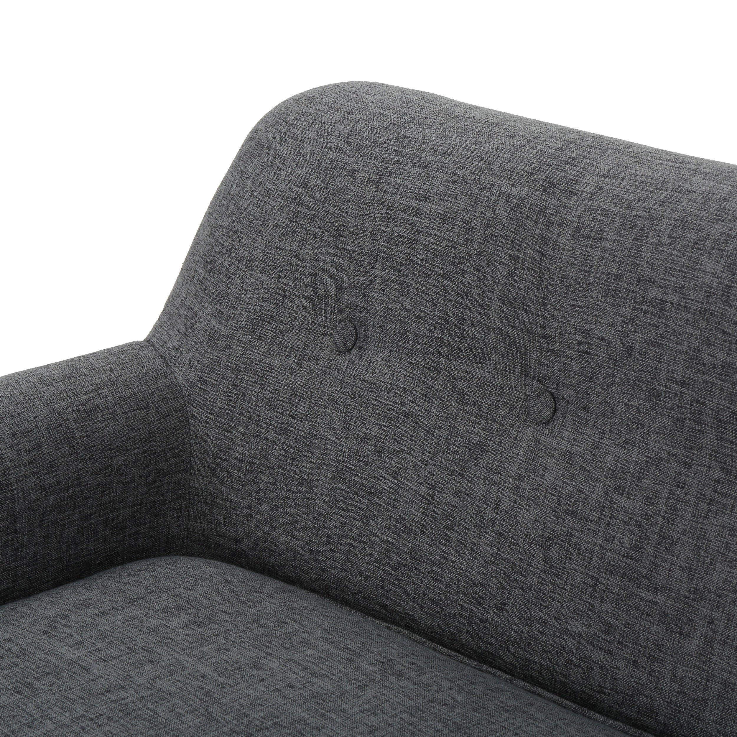 Gray Fabric Button Tufted Loveseat Z171590