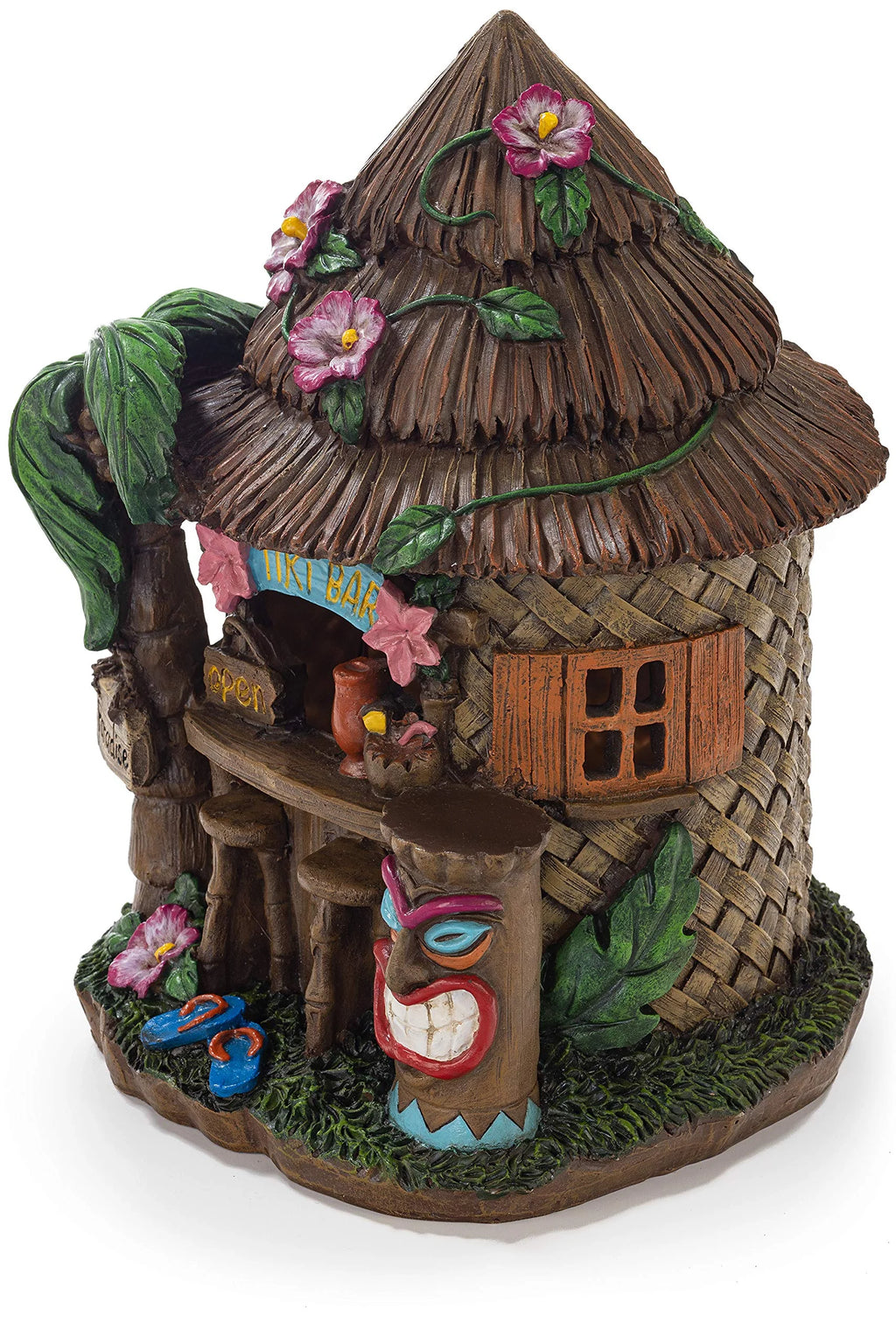 Tiki Hut Solar Powered LED Outdoor Decor N9612