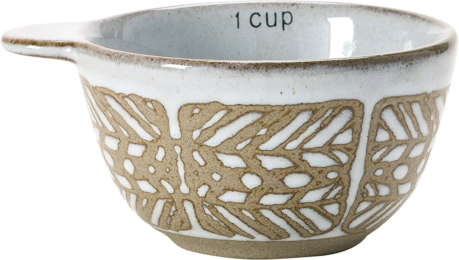 White Stoneware Measuring Cups, Set of 4 A223