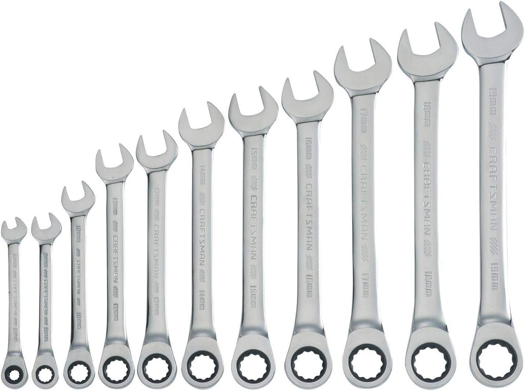 11-Piece Metric Ratcheting Wrench Set Q733