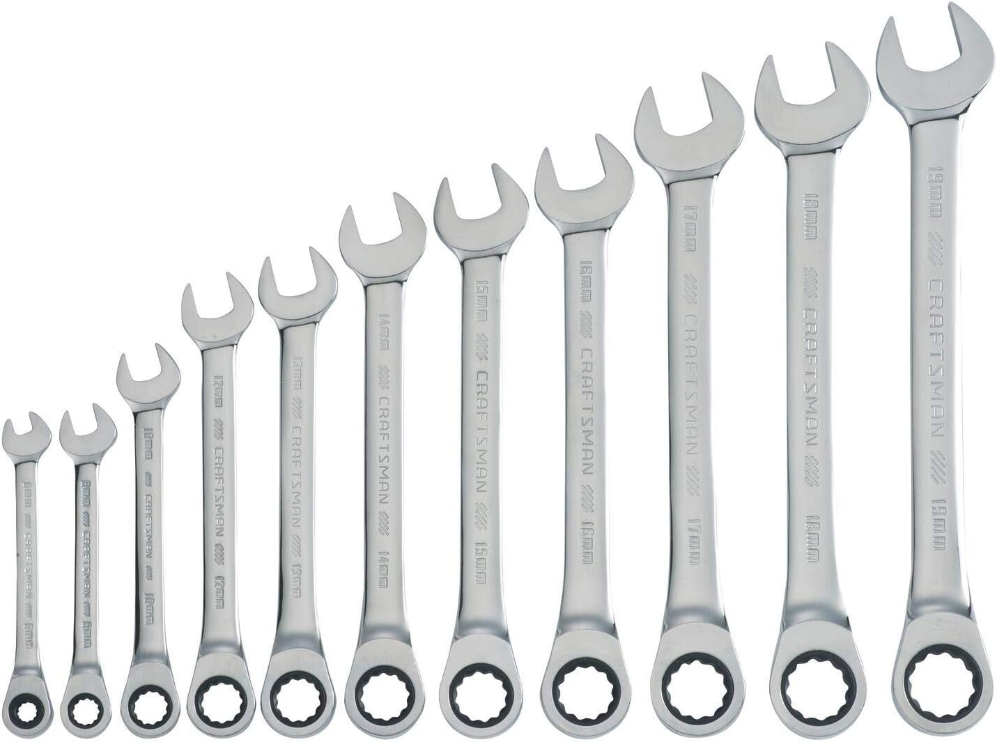 11-Piece Metric Ratcheting Wrench Set Q733