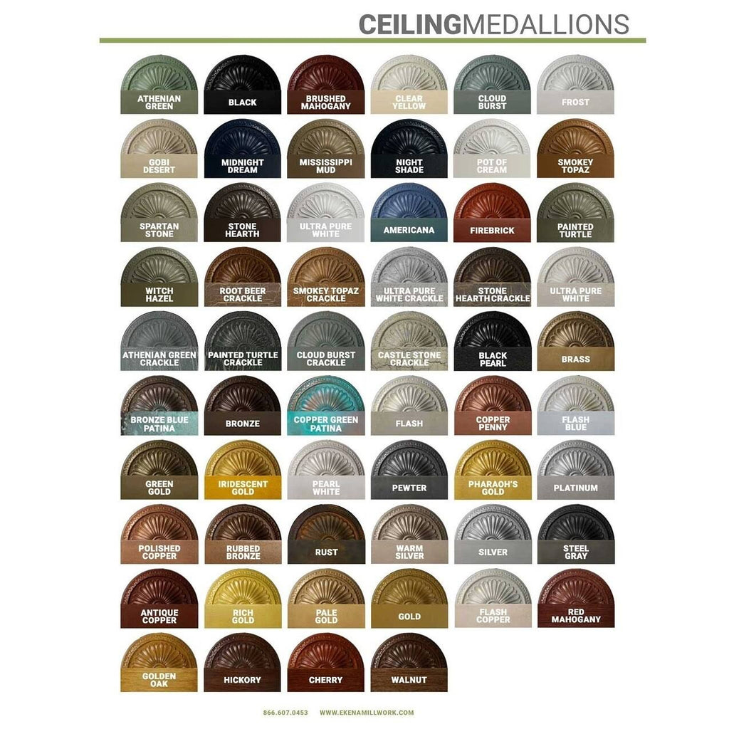 12 1/4x22OD x 7 1/2x22ID x 7/8x22P Ribbon with Bow Ceiling Medallion, Hand-Painted Pale Gold K446