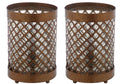 Gold Hurricane Lamp Set of 2 F61447