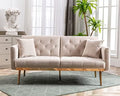 White Teddy Upholstered Futon Sofa Bed with 3 Adjustable Positions R1262