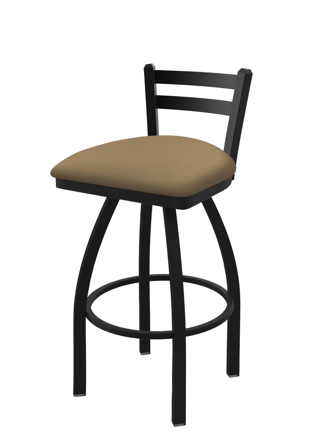 Low Back Swivel Counter Stool with Black Wrinkle Seat J907884