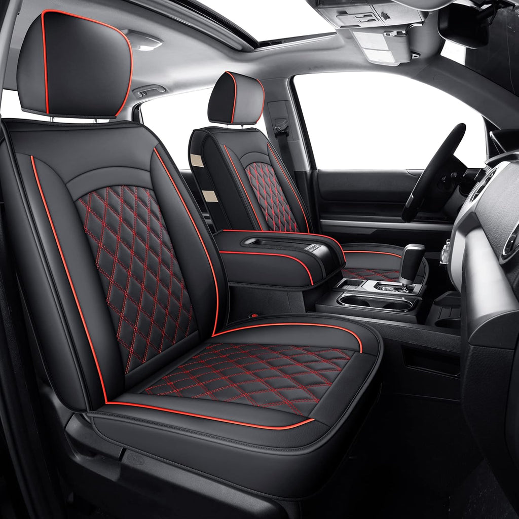 Black Faux Leather Seat Covers X33614