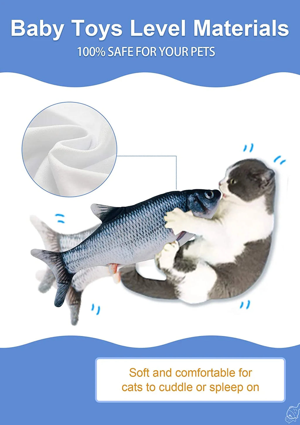 Moving Flopping Fish Cat Toy A2227