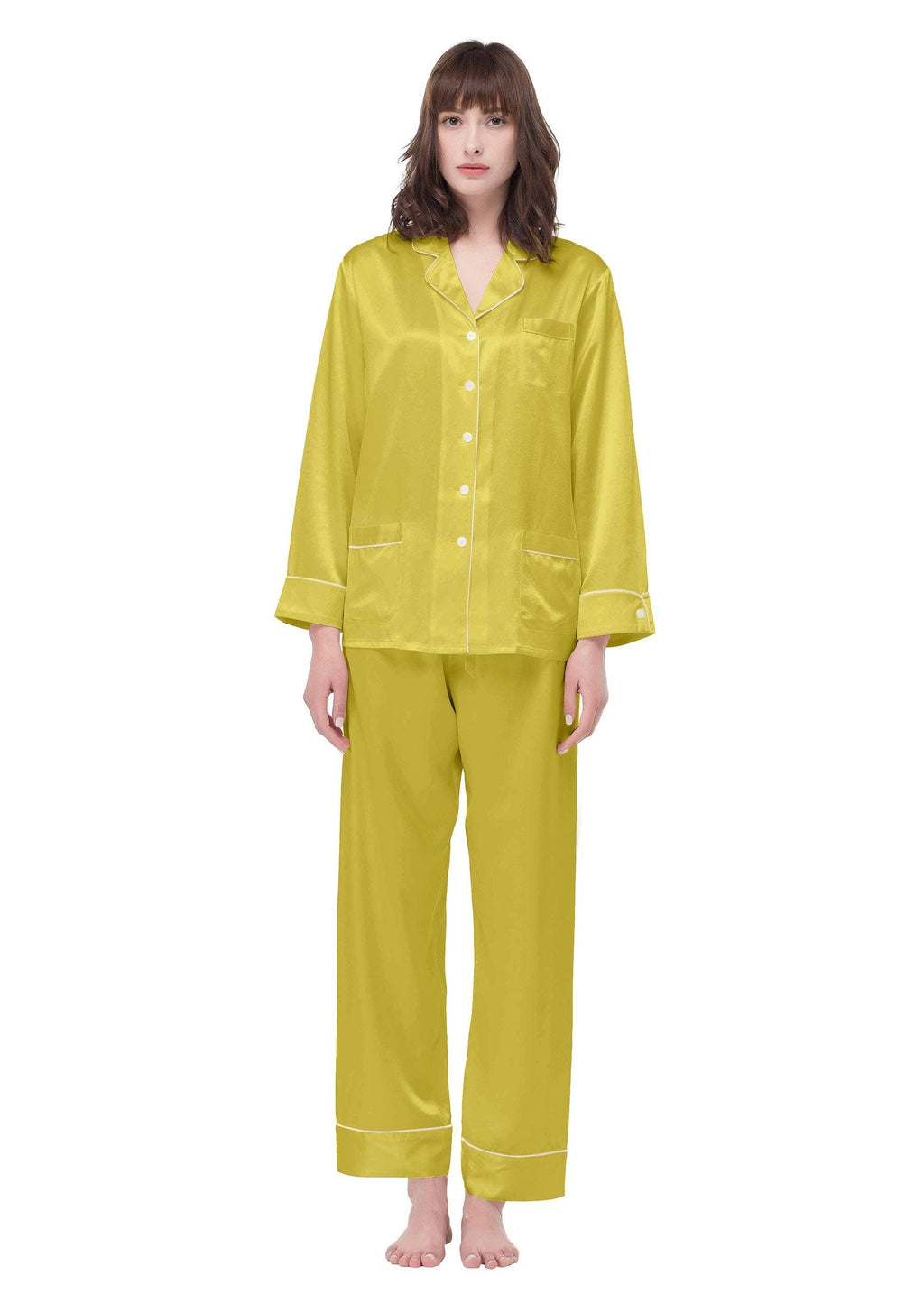 XXL Pure Silk Pjs Zinnia Yellow Z8872