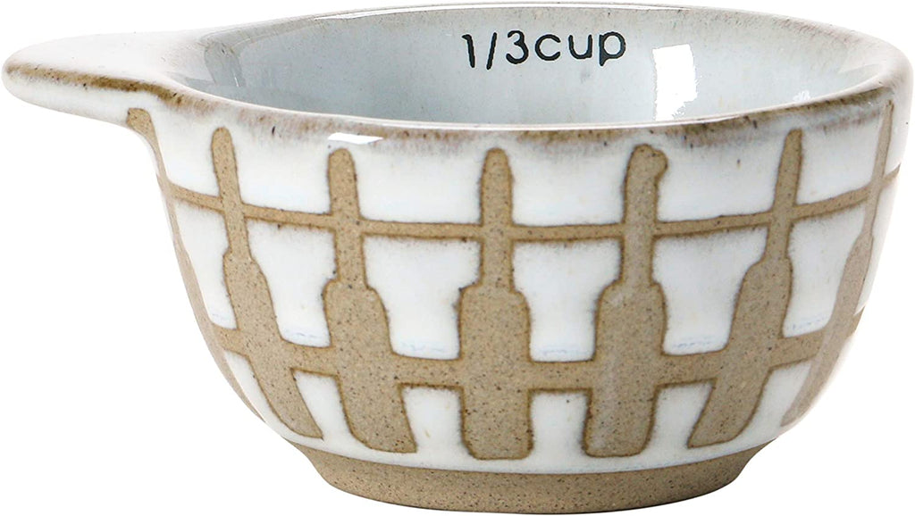 White Stoneware Measuring Cups, Set of 4 A223