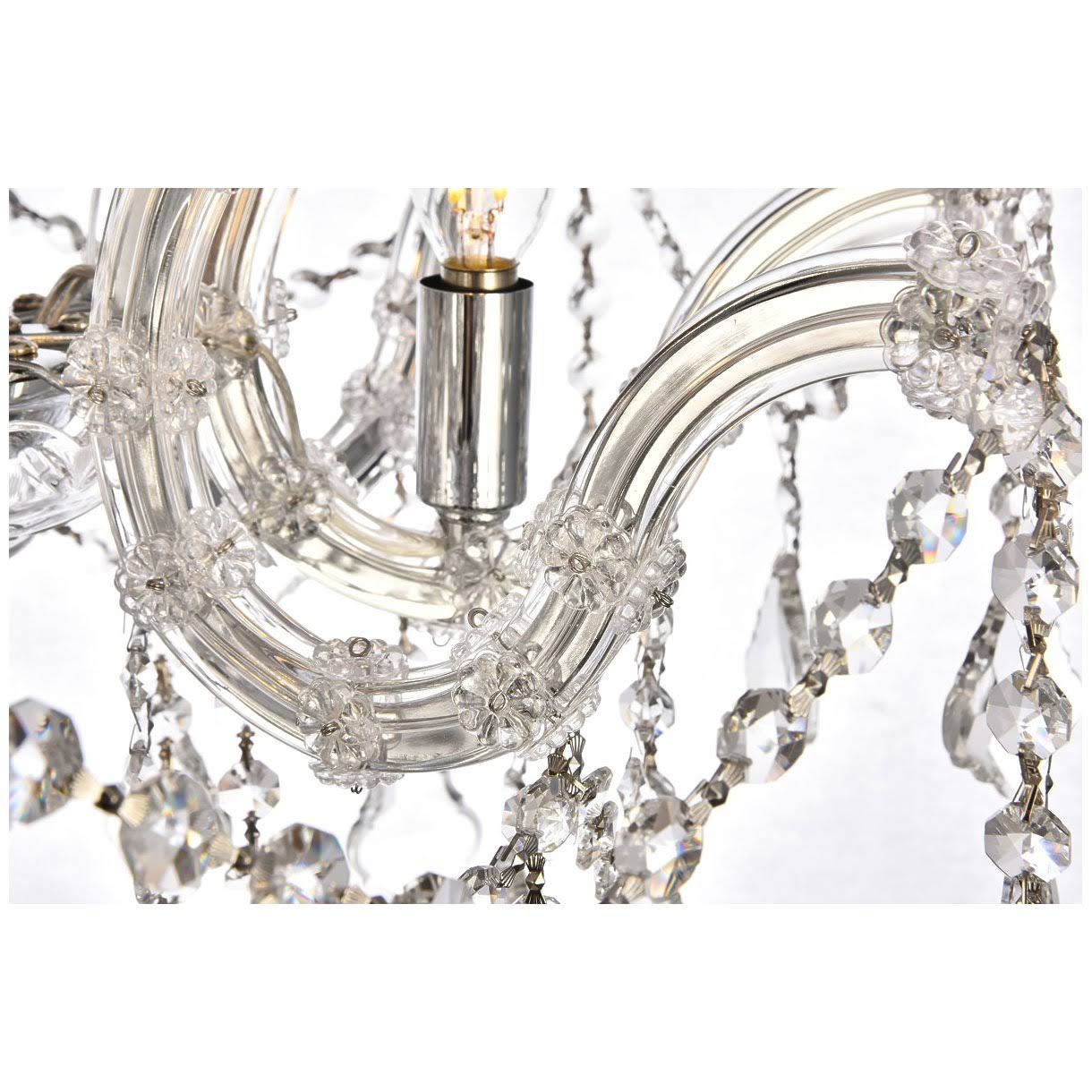 4 Light Chrome Flush Mount Crystal I548714