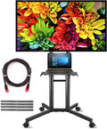 Mobile TV Cart Rolling TV Stand Mount with Wheels and Shelf for 32-70 inch LCD LED Plasma Flat Screen E34618