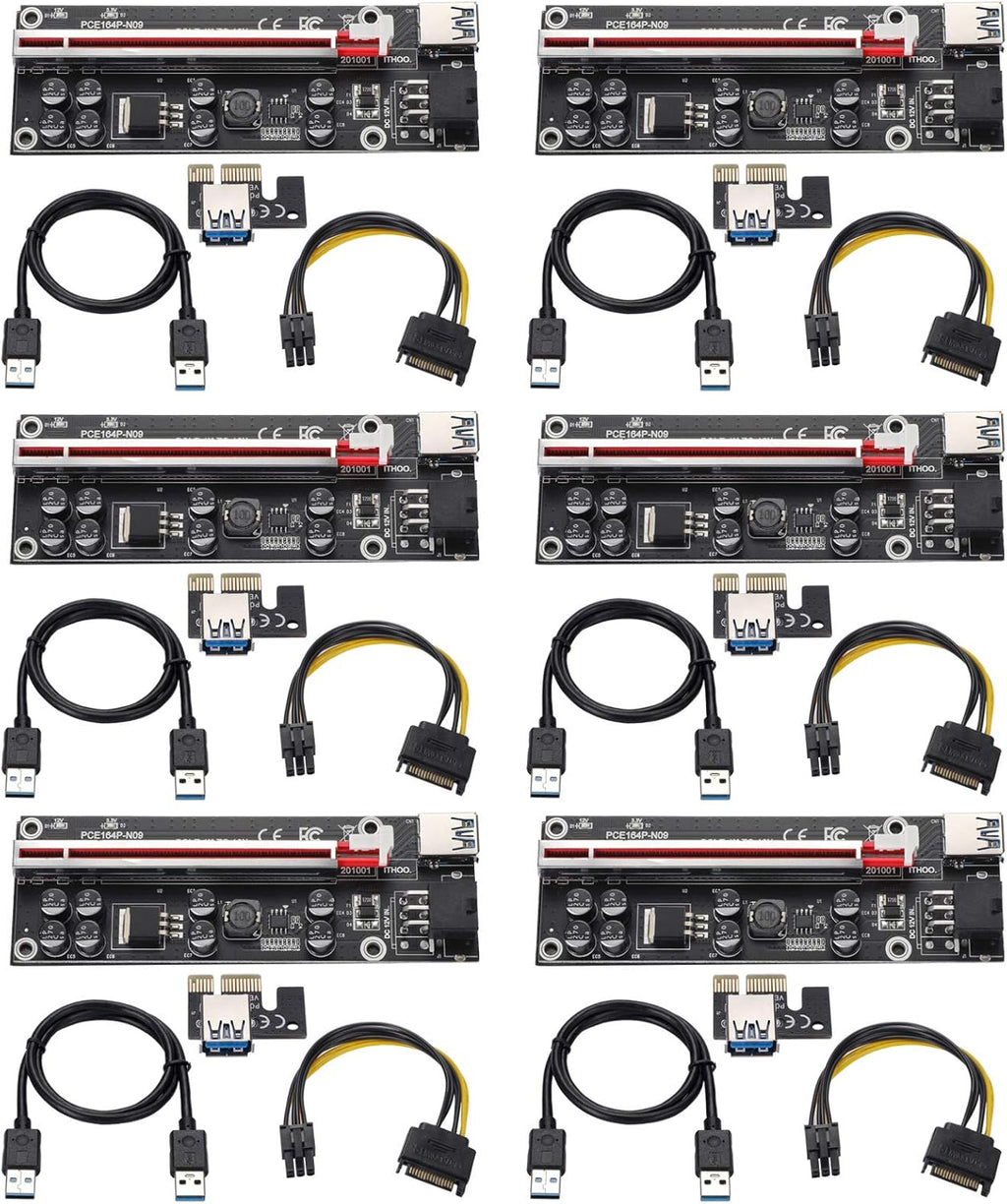 PCI-E 1X Adapter Card, 3 Upward + 2 Right Output USB 3.0 Interface, 5 Pack R3139