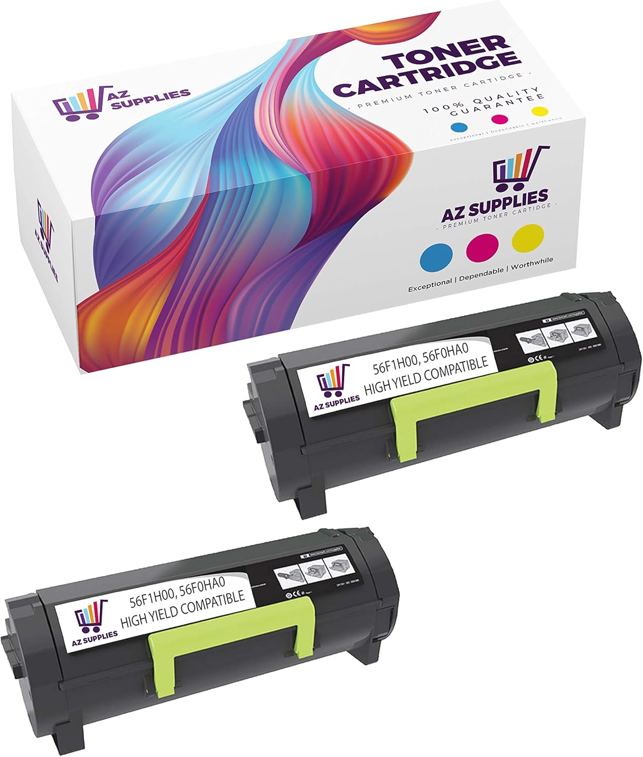 2 Packs HIGH Yield BLK Toner Cartridge U569121