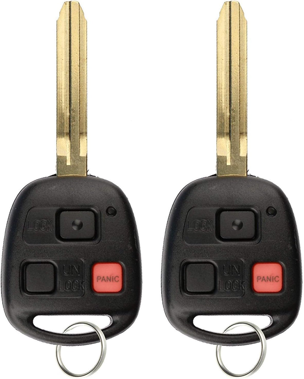 Keyless Entry Remote Ignition Uncut Car Key Fob for Toyota FJ Cruiser 2010-2014 (Pack of 2) P1526