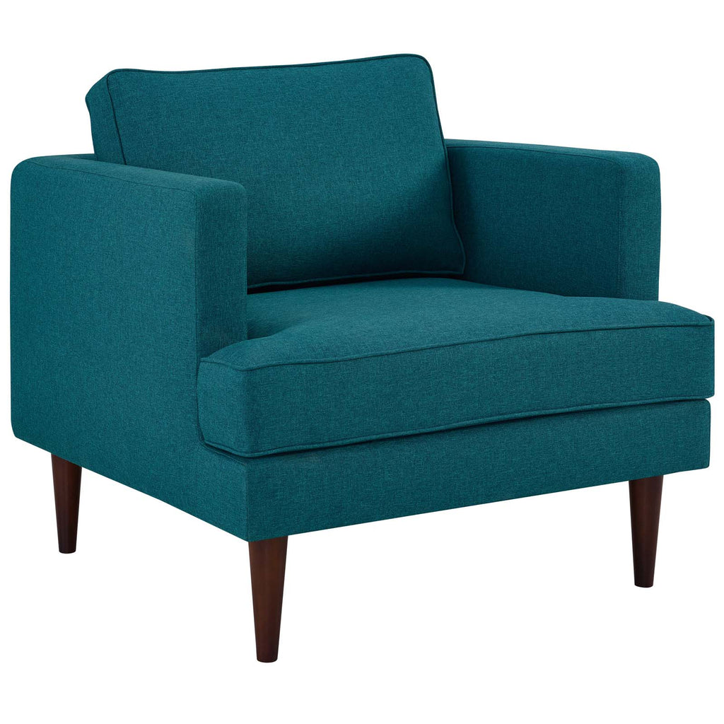 Teal Upholstered Fabric Sofa and Armchair Set N770270