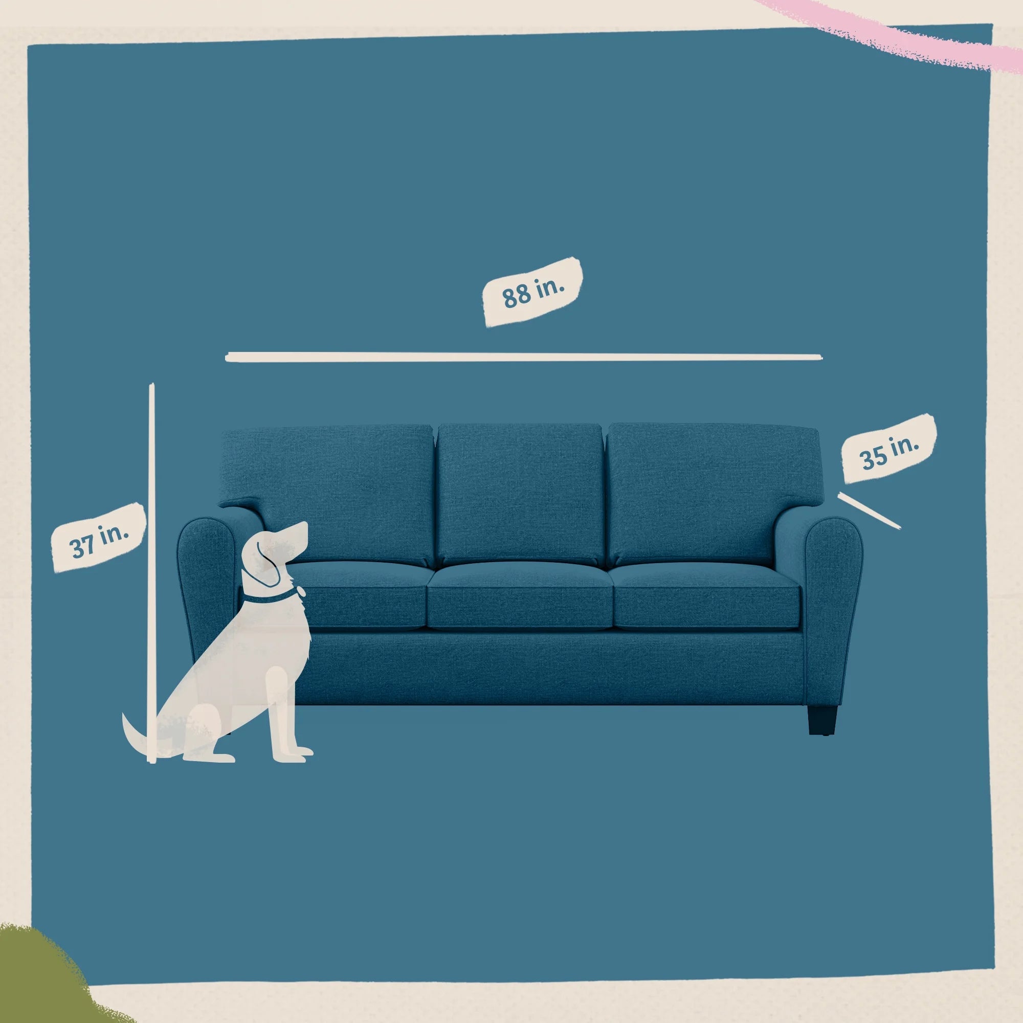 Light Gray Rolled Arm Fabric Sofa I56689