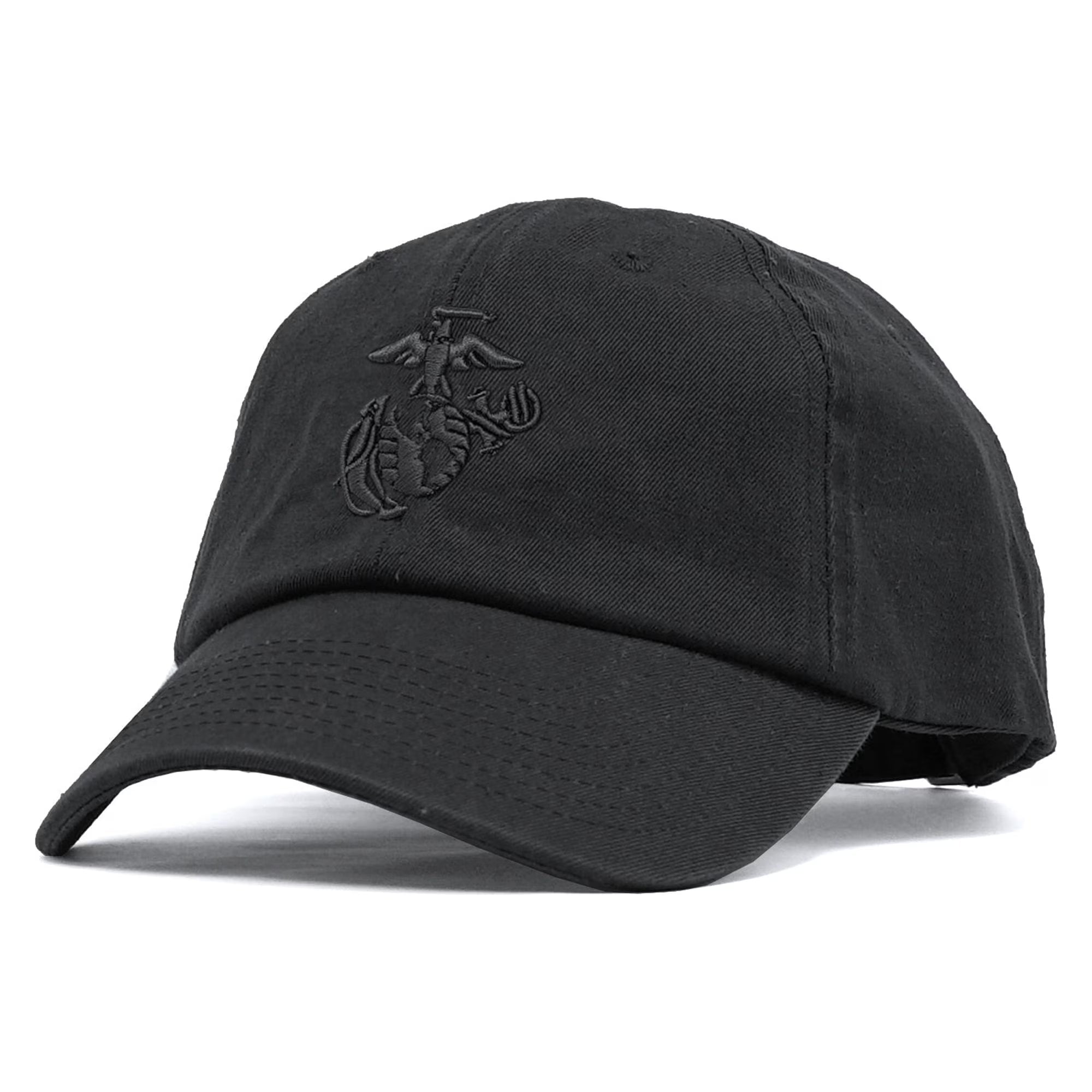 Black Unstructured USMC Hat with 3D Embroidery G66827