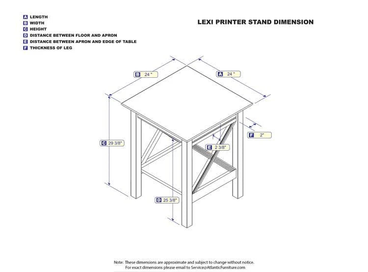 Walnut Printer Stand C4838