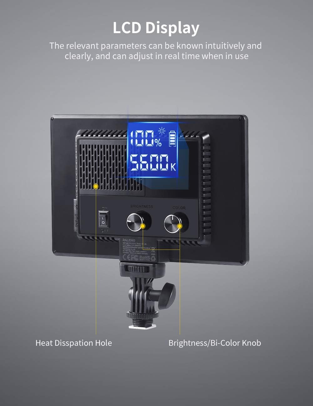 LED Video Light with LCD Display L154159