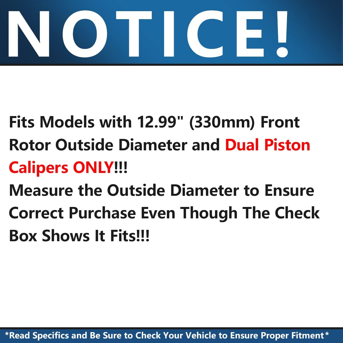12.99" Front Drilled & Slotted Rotors w/ Brake Pads E4467