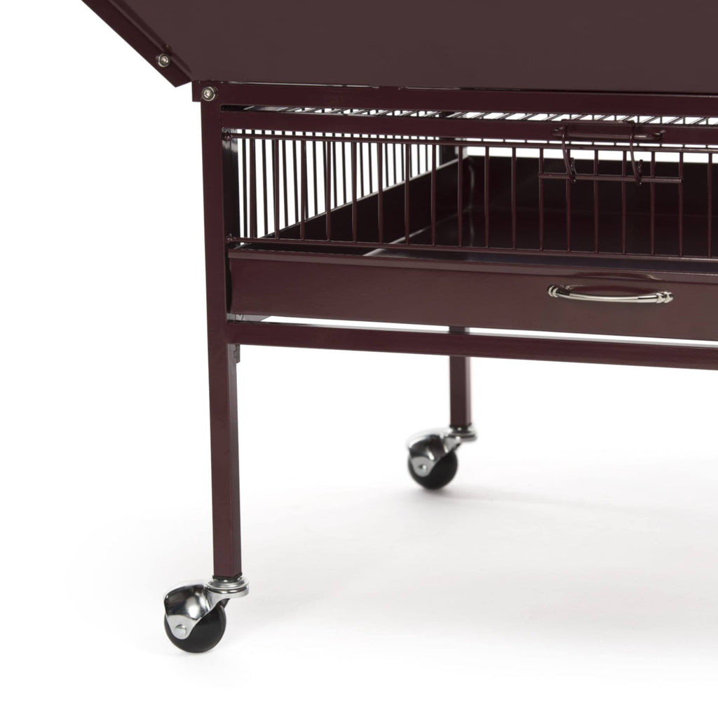 Wrought Iron Bird Cage, Garnet Red Y70425