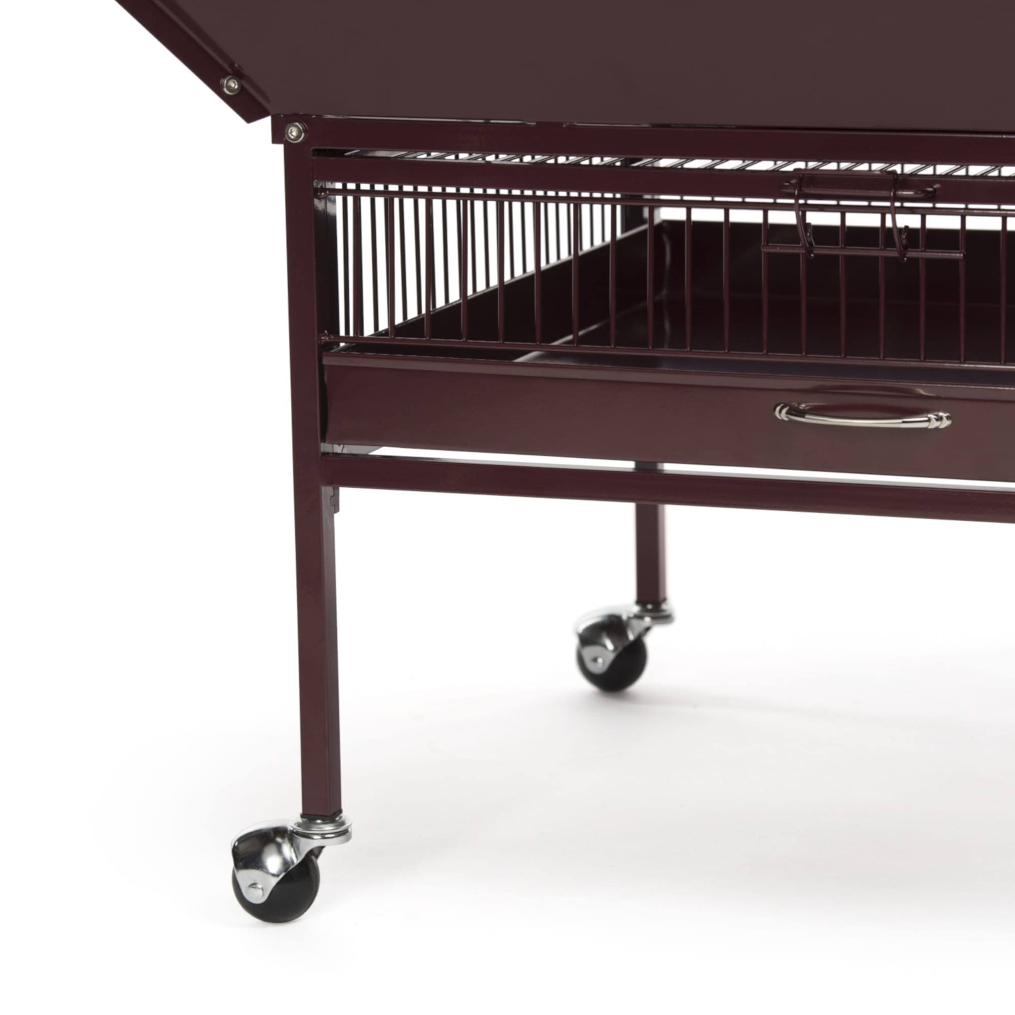 Wrought Iron Bird Cage, Garnet Red Y70425
