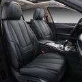 Black Waterproof Leather 6 Pieces Auto Seat Protectors A837843