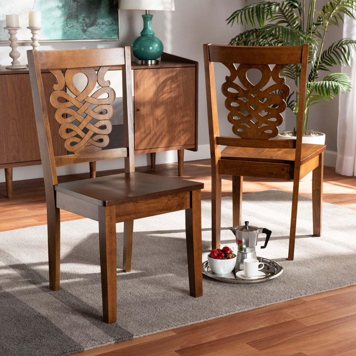 Walnut Brown Dining Chair, Set of 2 L187