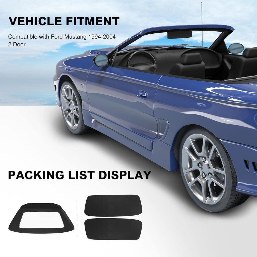 Black Convertible Soft Top with Plastic Window N5987