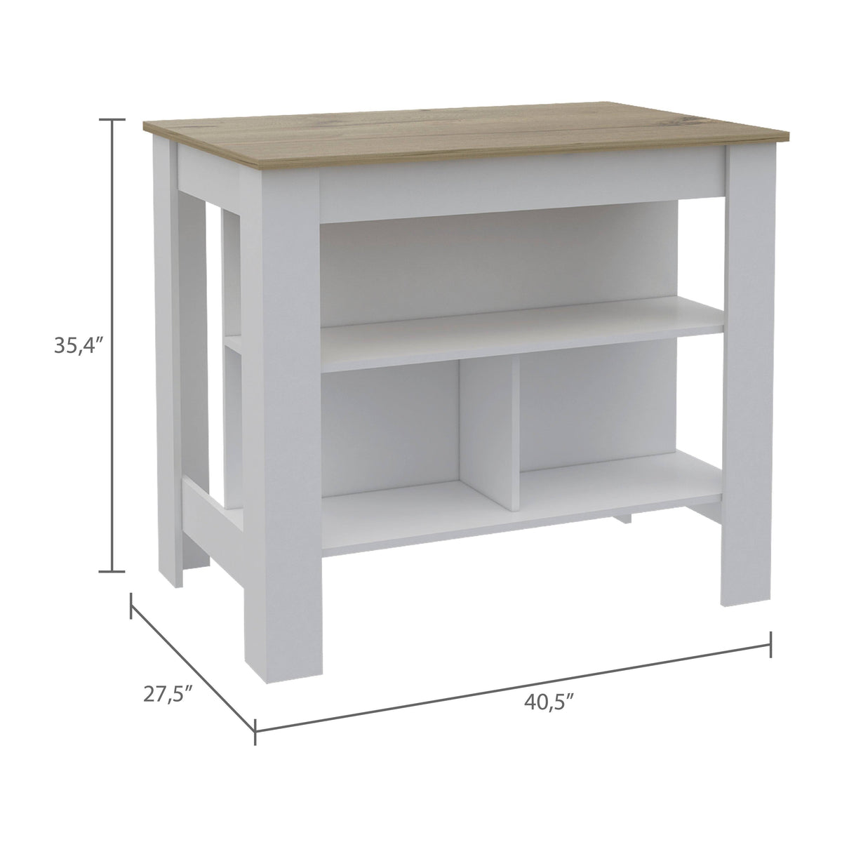 White Light-Oak Kitchen Island N689056