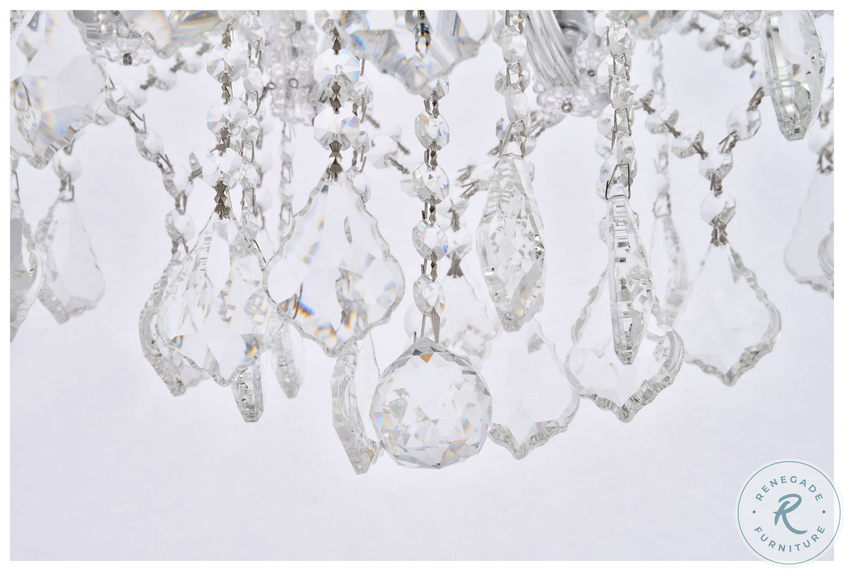 4 Light Chrome Flush Mount Crystal I548714
