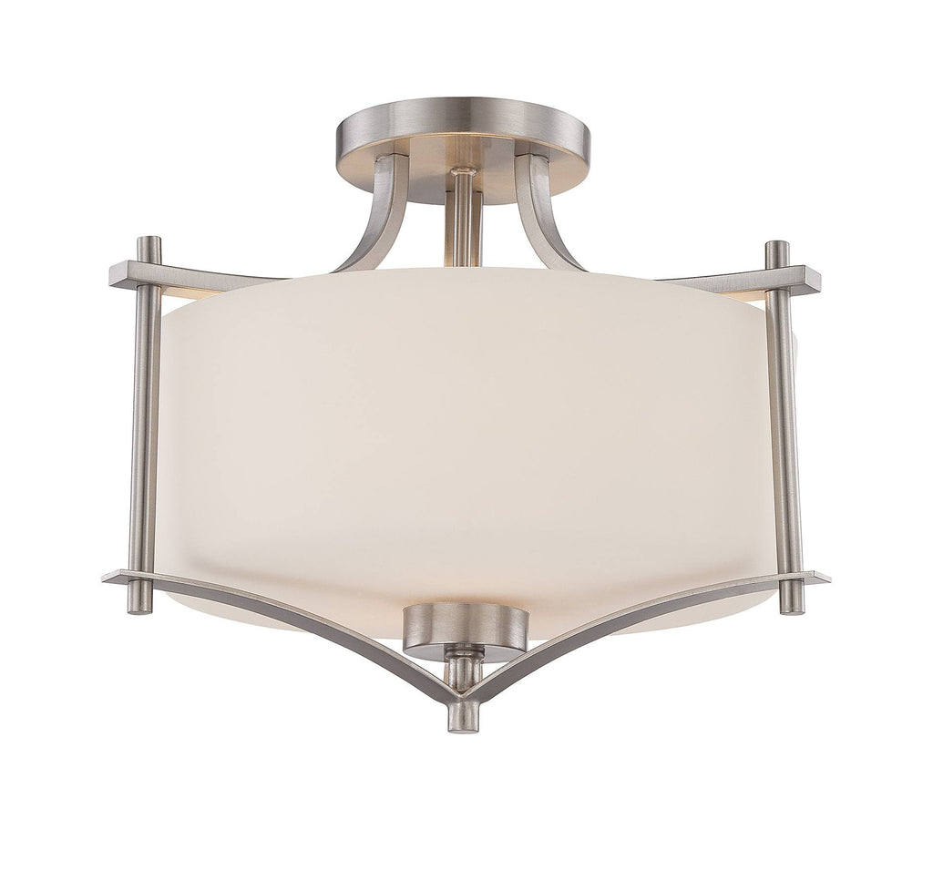 Satin Nickel 2 Light Semi-Flush J5888