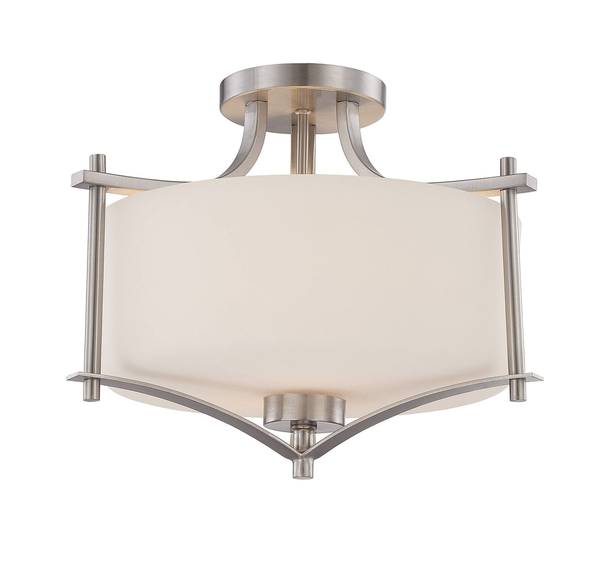 Satin Nickel 2 Light Semi-Flush J5888