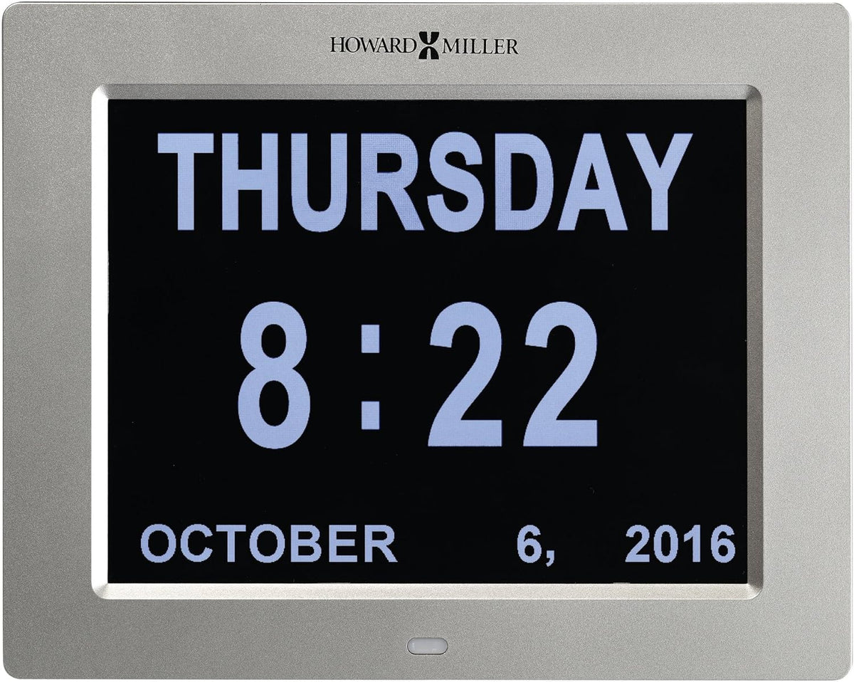 Satin Silver LED-Backlit Wall Clock U248