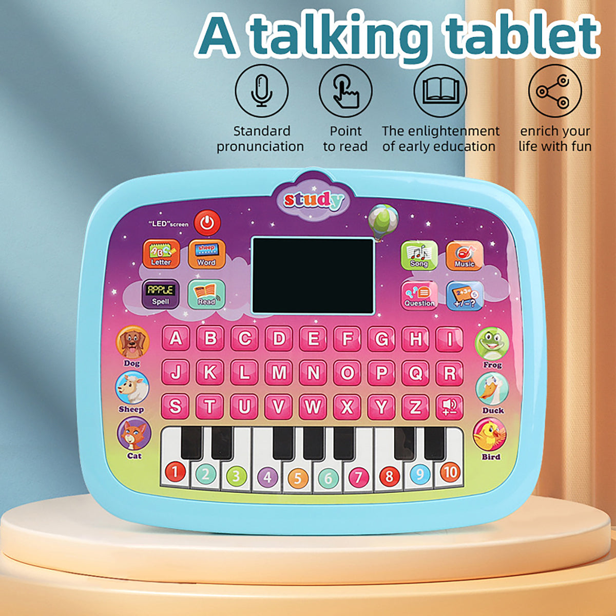Kid Tablet Toddler Learning Pad Educational Toys N4698