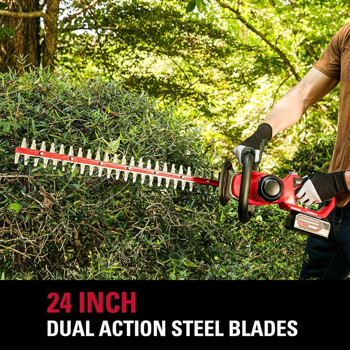 40V 24 Inch Cordless Hedge Trimmer with 2Ah Battery and Charger X59208
