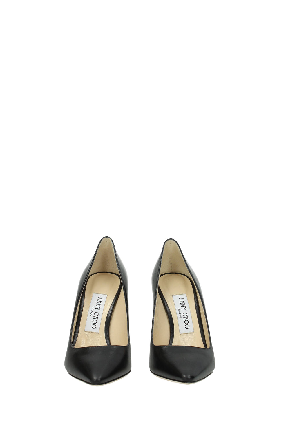 Black Leather Pump C7678