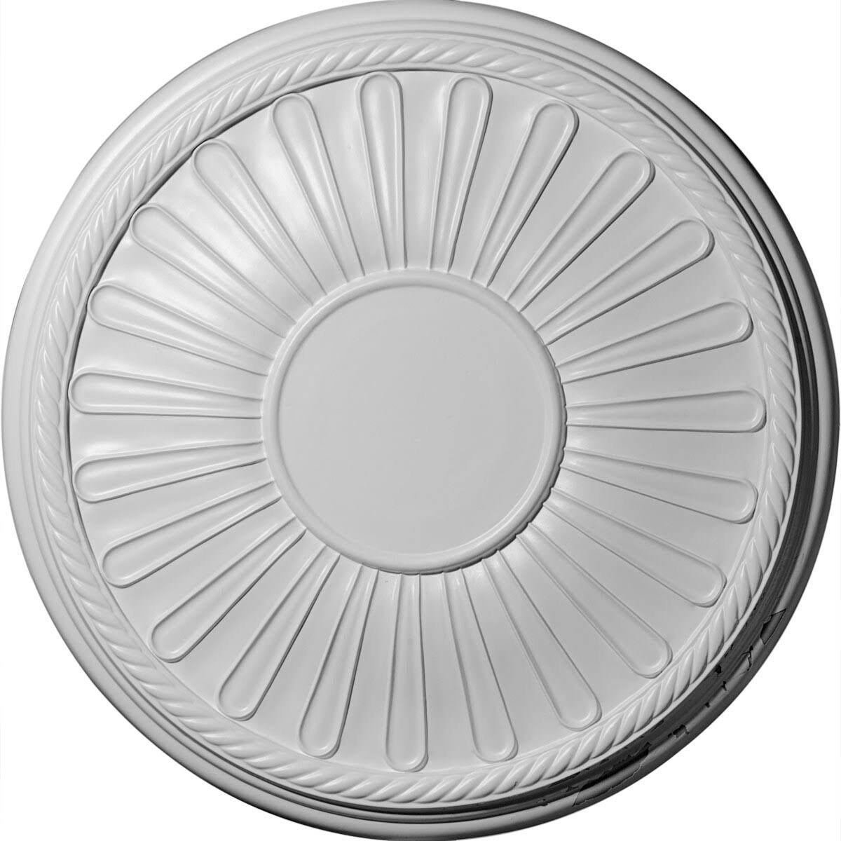 19 7/8 inch x 1 1/4 inch Hand-Painted Silver Ceiling Medallion J65979